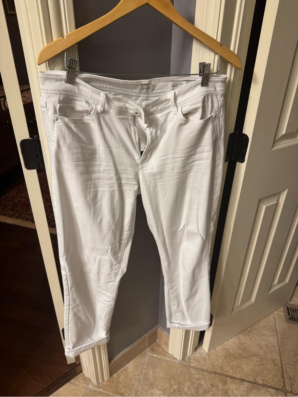 J. Jill White Ankle Crop Stretch Jeans